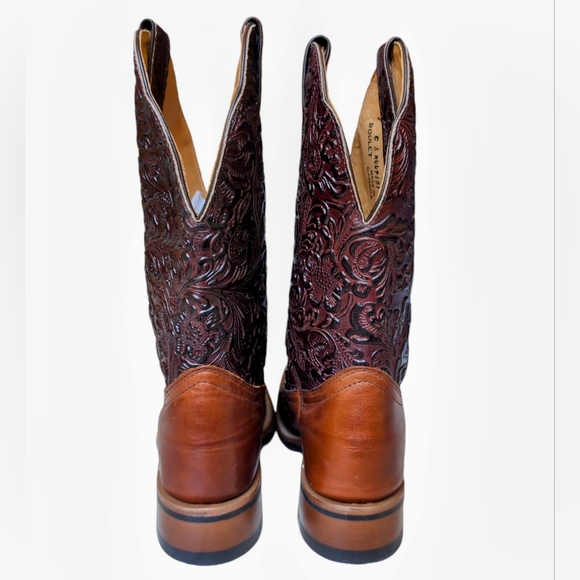 NWOT Boulet Canada Hand Made Hand Tooled Cowgirl Square Toe Women's Size 7 C - Picture 4 of 9